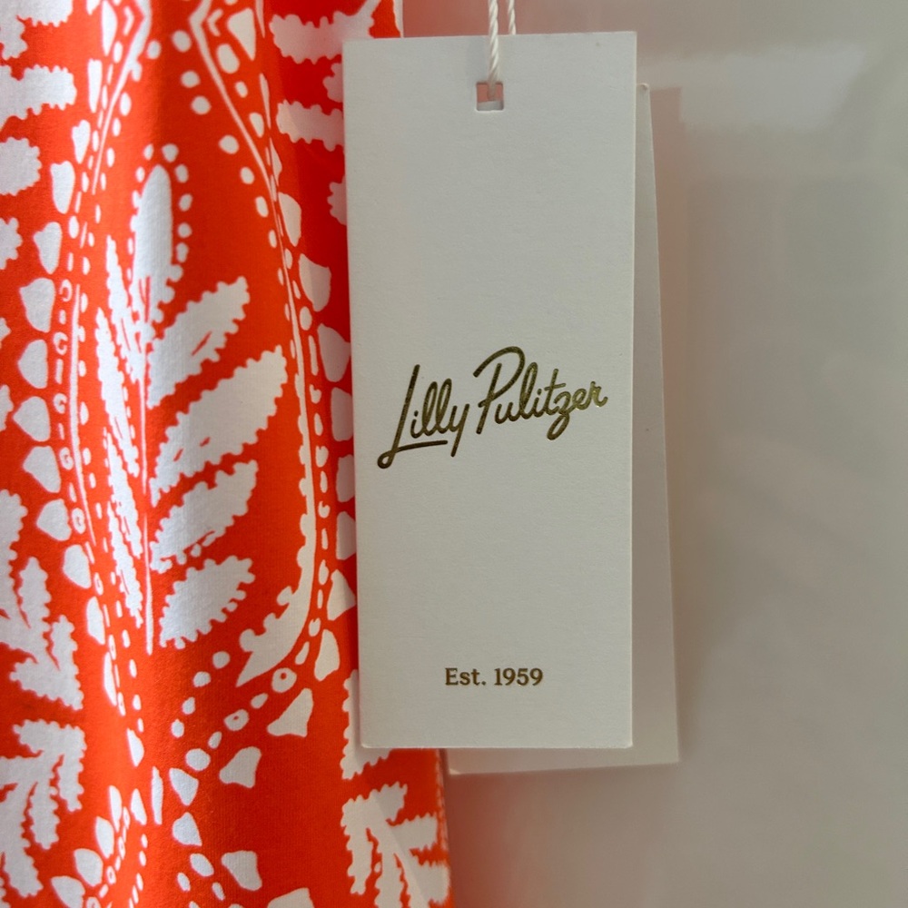 NWT Lily Pulitzer Larsa Coverup in Flamingo Feather XS - Picture 3 of 6